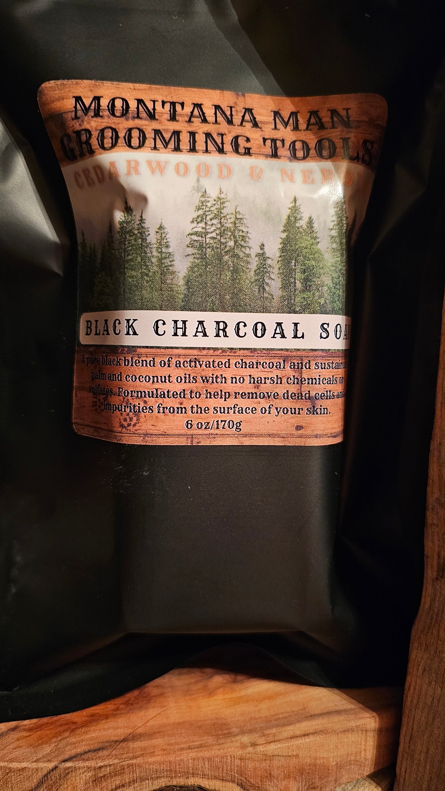 Cedarwood & Neroli: Black Charcoal Soap