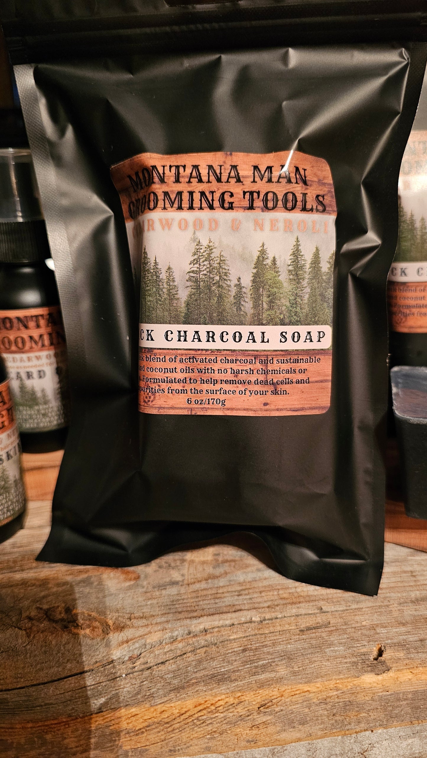 Cedarwood & Neroli: Black Charcoal Soap