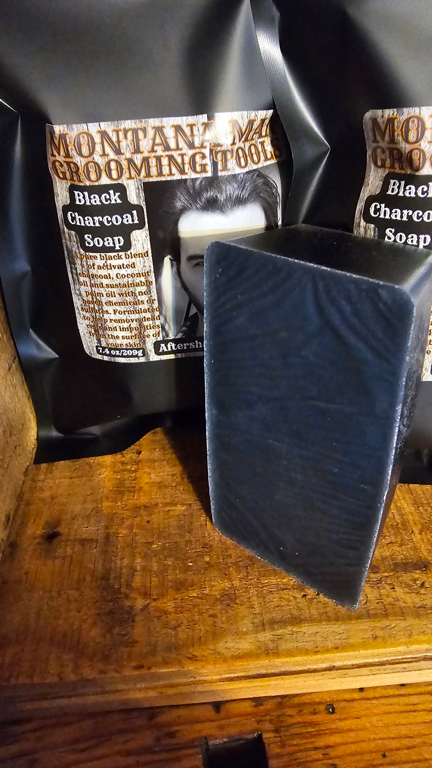 Aftershave & Clean Musk: Black Charcoal Soap